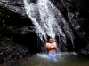 Under the waterfall